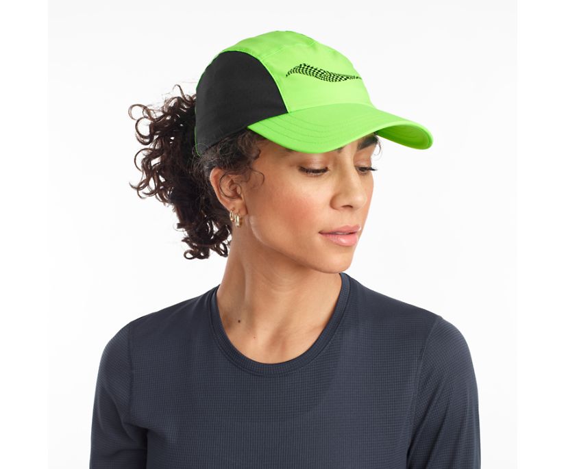 Women's Saucony Outpace Hats Green / Black | Singapore 362BEXC